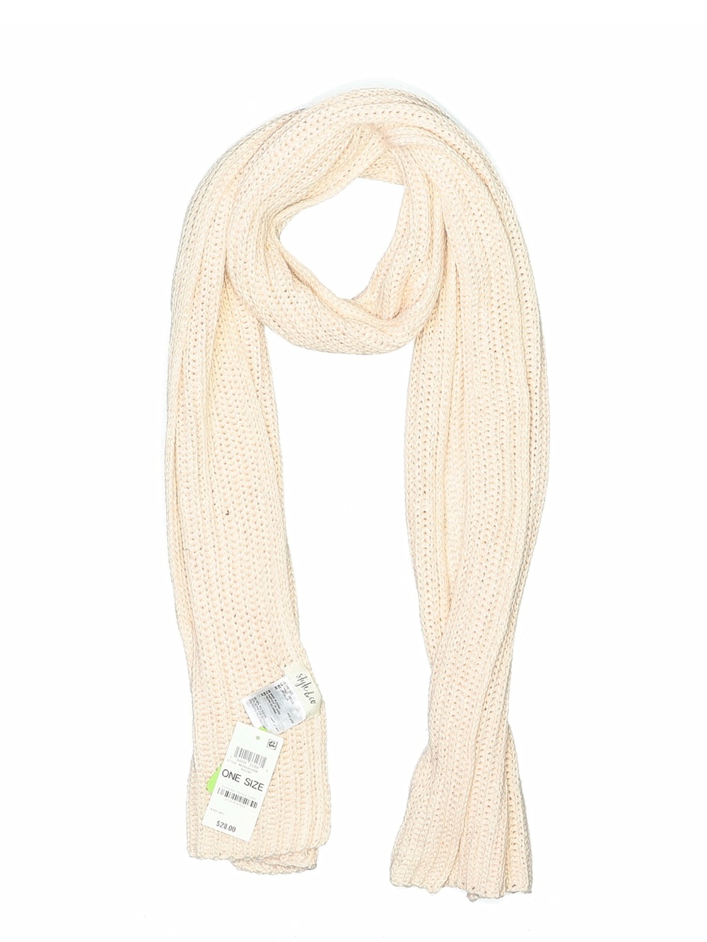 Style & Co. Cream/Rose gold Cable Knit Scarf